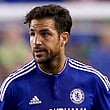 Cesc Fabregas #4 of Chelsea takes the ball in the first half against the New York Red Bulls during the International Champions Cup at Red Bull Arena.