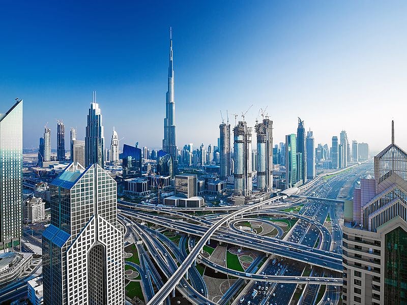 Dubai skyline, Burj Khalifa, Downtown Dubai