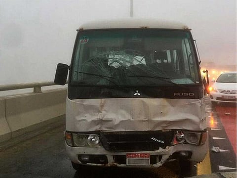 Company buses are commonly used to transport workers in the UAE. Insurance coverage varies depending on the employer’s policy. (Photo for illustration purposes only)