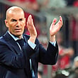
Zinedine Zidane applauds after his team’s win over Bayern in the first leg of the semi-final match in Munich last week.