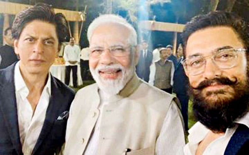 Bollywood actors Shah Rukh Khan and Aamir Khan