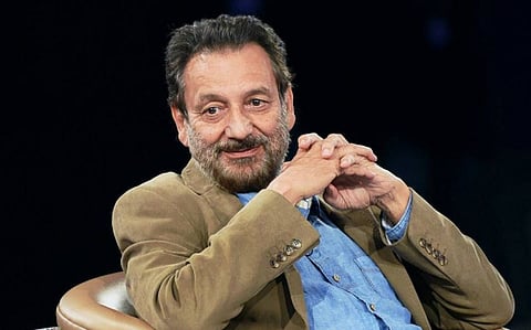 From left: Shekhar Kapur, Indian film director; Vijay Subramanian, founder and CEO of Collective Artists Network; Bivek Sharma, Chief AI Officer, PwC UK; Viktoria Polikarpova, deputy director of Sputnik News Agency; and moderator Pragya Misra, Public Policy and Partnerships Lead at OpenAI in India, during the World Audio Visual and Entertainment Summit in Mumbai on May 2, 2025.