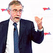 Princeton University professor and the 2008 Nobel Memorial Prize winner, Paul Krugman speaking on World Economy in 2015 at Arab Strategy Forum, in Dubai on Sunday. 