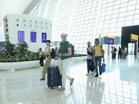 Passengers at the departures terminal at Abu Dhabi's Zayed International Airport. The hub welcomed over 29 million passengers last year. 