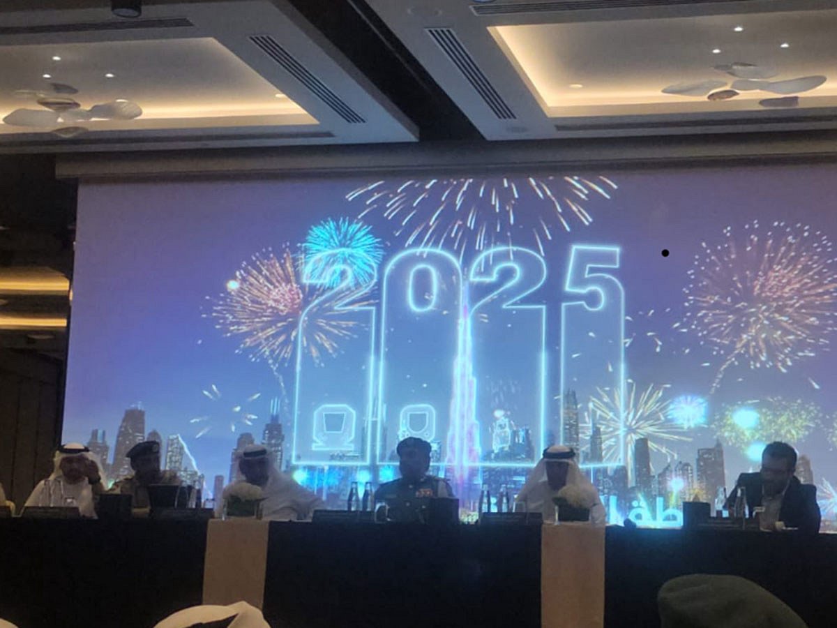 Major General Khalil Ibrahim Al Mansouri, Assistant Commander-in-Chief for Criminal Investigation Affairs at Dubai Police and other officials at Tuesday's briefing in Dubai.