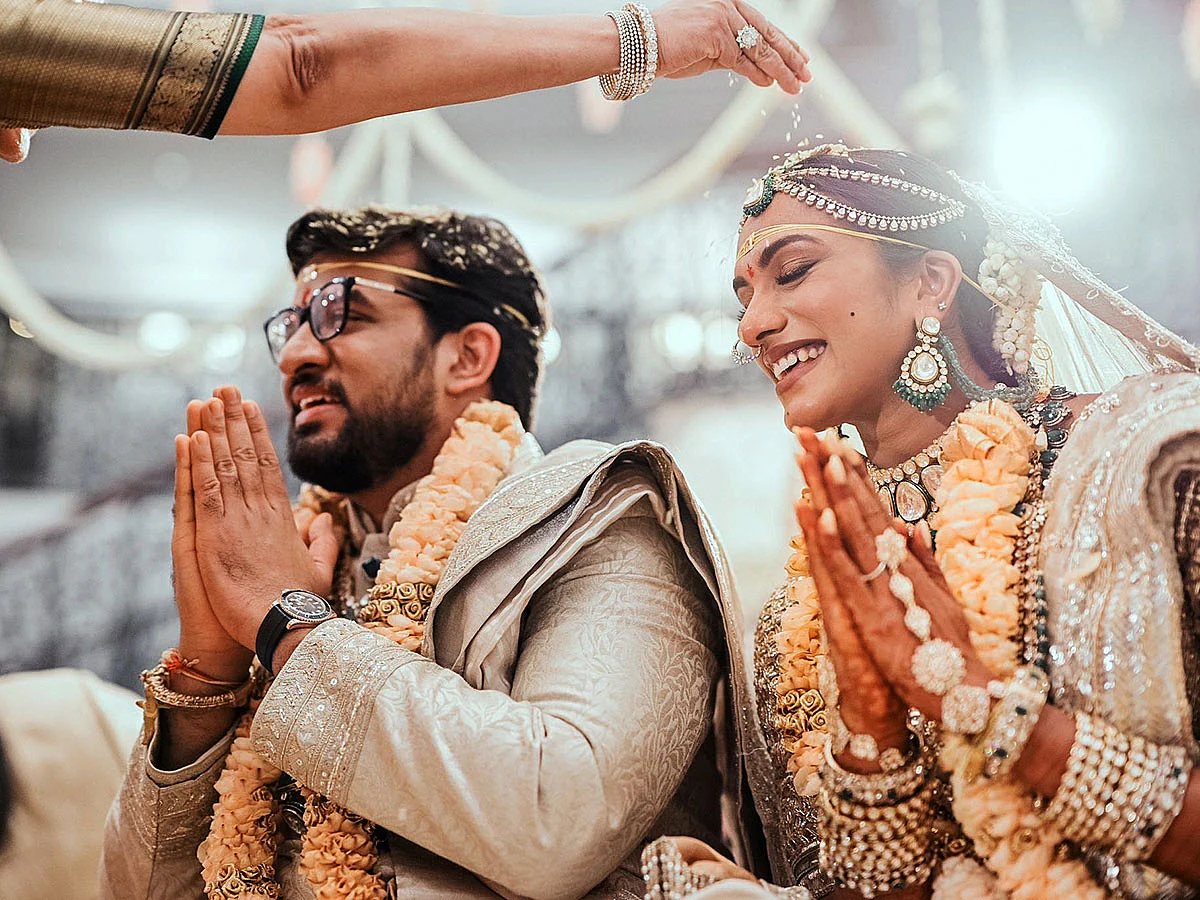 Ace Indian shuttler PV Sindhu tied the knot with fiancé Venkata Datta in a grand ceremony in Udaipur, Rajasthan, on Sunday.