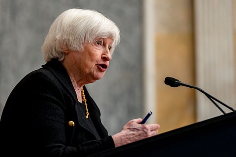 The United States is not set to hit the debt limit once the suspension is over, as the country's outstanding debt is projected to decrease by around $54 billion on January 2, Yellen said.