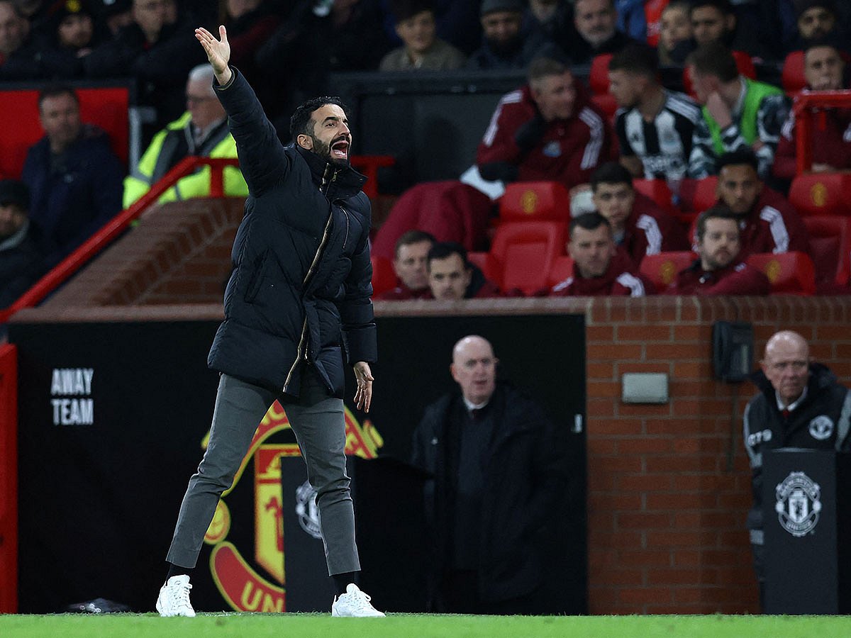 Manchester United's Portuguese head coach Ruben Amorim.