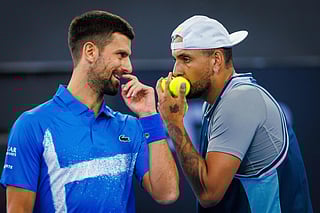 Novak Djokovic and Nick Kyrgios