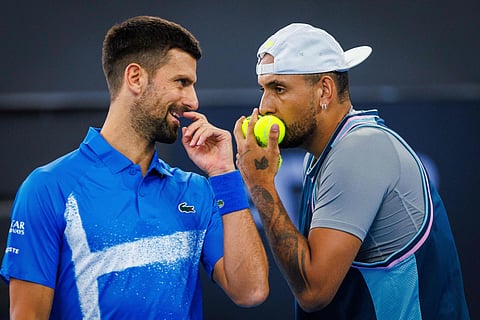 Novak Djokovic and Nick Kyrgios