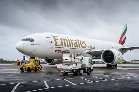 Emirates SkyCargo serves 11 destinations across Europe with 38 dedicated freighter flights per week.