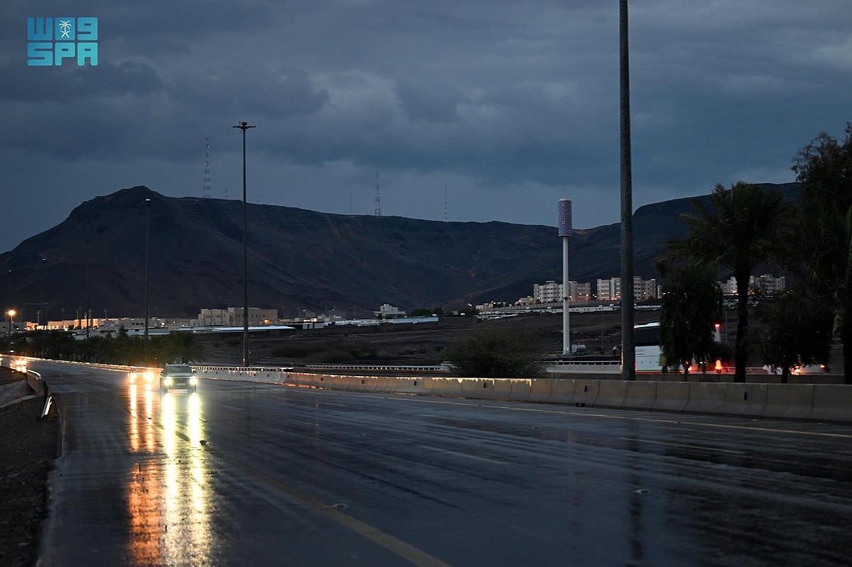 Heavy rains and thunderstorms expected across Saudi Arabia from Sunday, January 5 to Wednesday, January 8.