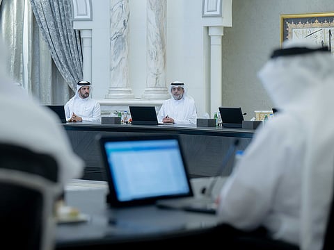 Sheikh Sultan bin Mohammed bin Sultan Al Qasimi, Crown Prince, Deputy Ruler of Sharjah, and Chairman of the Sharjah Executive Council, presiding over the Council meeting on Tuesday. In attendance were Sheikh Sultan bin Ahmed bin Sultan Al Qasimi, Deputy Ruler of Sharjah and Deputy Chairman of the Council and others.