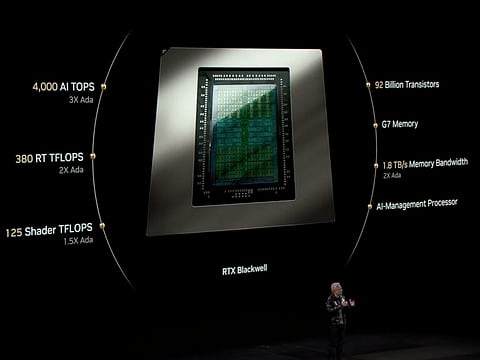 Caption: Nvidia’s latest powerhouse, the RTX 50 series, has arrived, marking a new chapter in the world of GPUs. Jensen Huang, Nvidia CEO, unveiled the groundbreaking RTX 50 series graphics processing units (GPUs) at International CES 2025, which runs in Las Vegas from January 7-10, 2025.