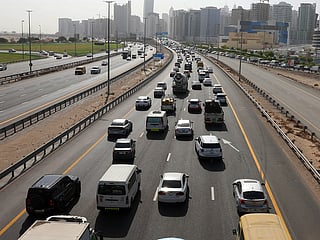 Pockets of congestion seen near Dubai South, DSO and Al Barari as traffic volumes rise.