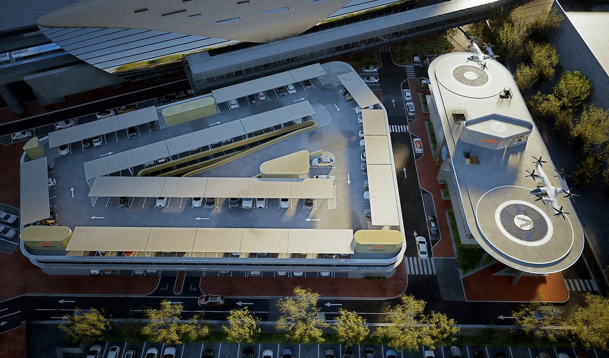 The three-storey vertiport building will cover an area of approximately 3,100 square metres and support up to 170,000 passengers annually.