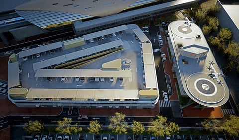 The three-storey vertiport building will cover an area of approximately 3,100 square metres and support up to 170,000 passengers annually.