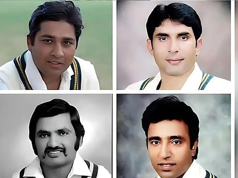 Clockwise from top left: Inzmamul Haq, Misbahul Haq, Saeed Anwar and Mushtaq Muhammed