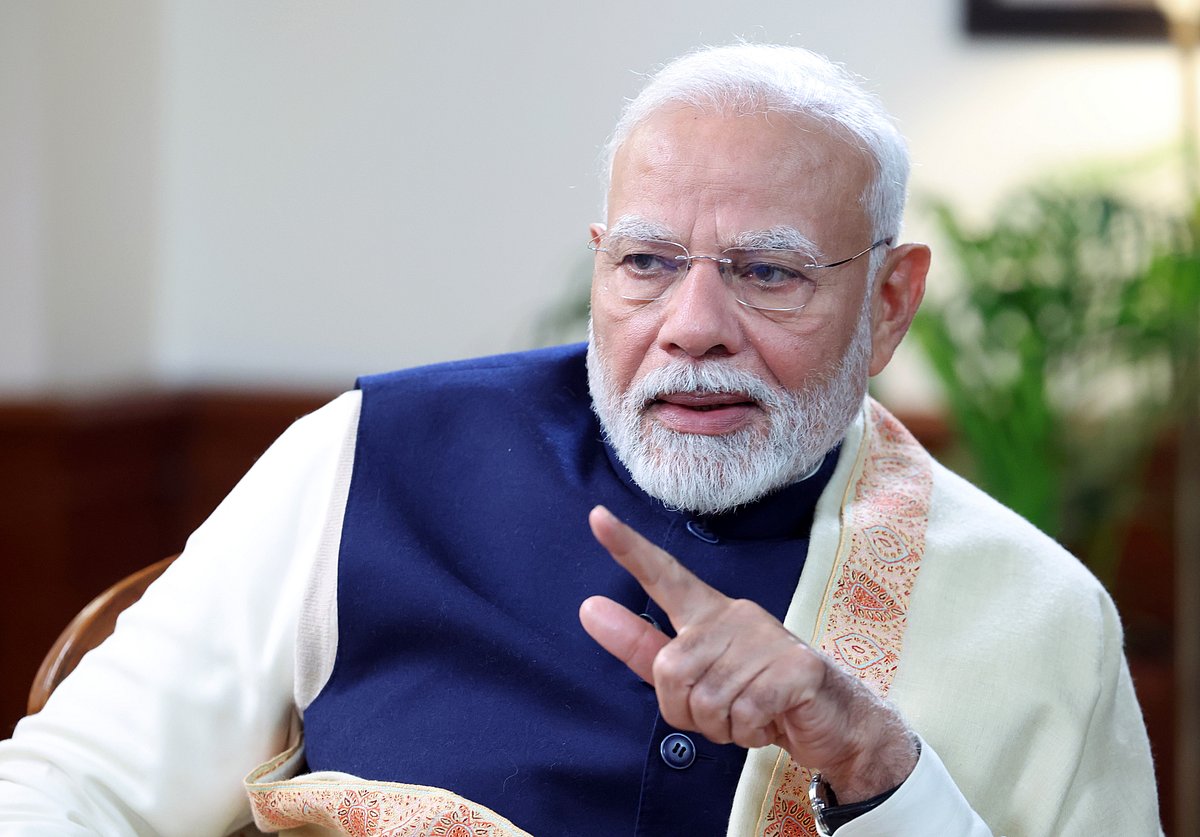 New Delhi: Prime Minister Narendra Modi interacts with Zerodha co-founder Nikhil Kamath during a podcast.