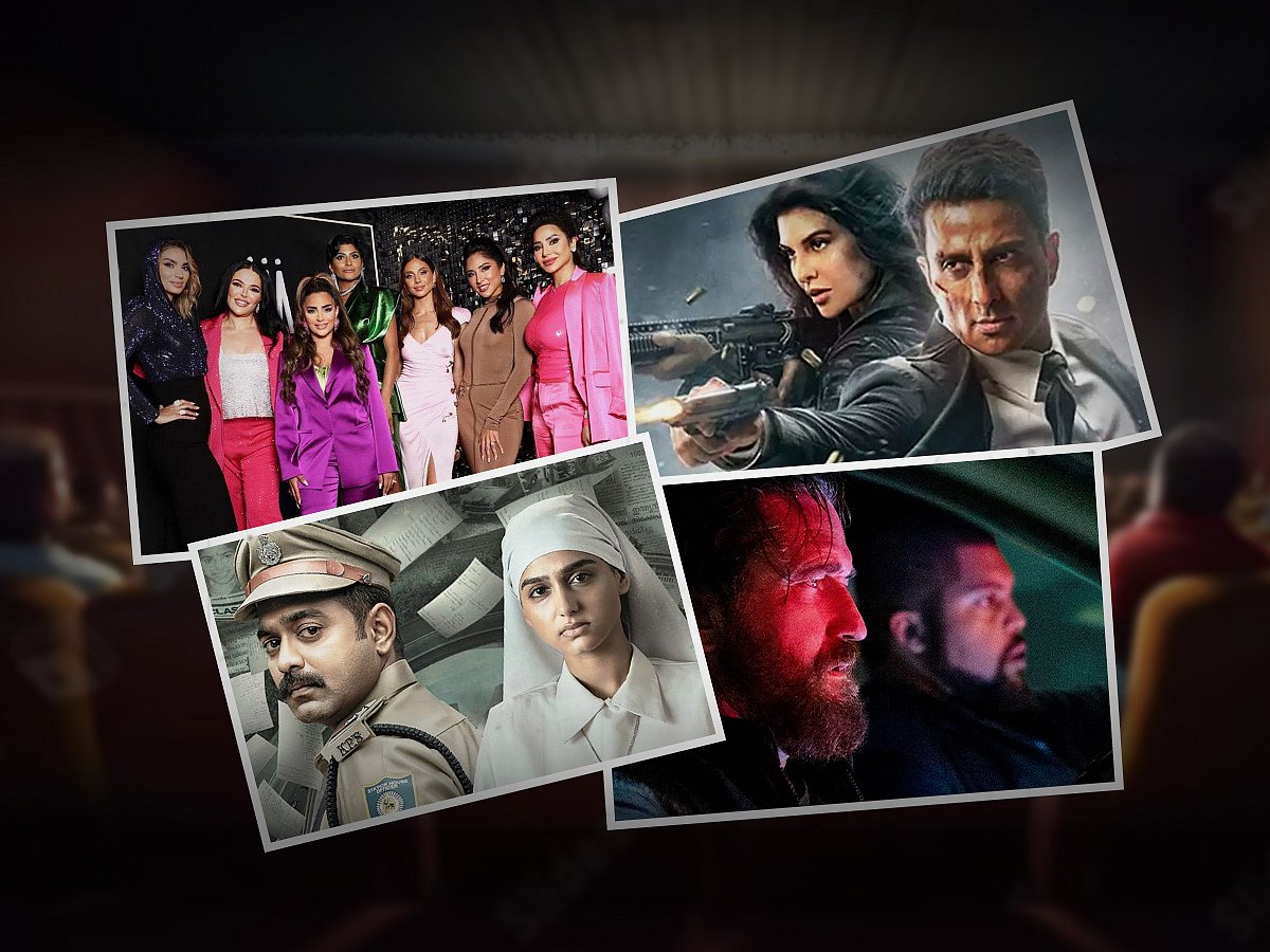 Stills from Dubai Bling, Season 2 (Top, left), Fateh (Top, right), Rekhachithram (Bottom, left) and Den Of Thieves 2 (Bottom, right)