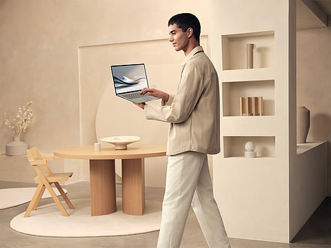 Zenbook A14 is equipped with built-in AI, leveraging Windows Copilot and innovative features like ASUS StoryCube and AI Noise Cancellation for enhanced productivity