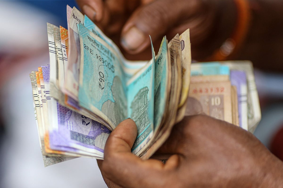 Indian Rupee Banknotes Around Town In Mumbai