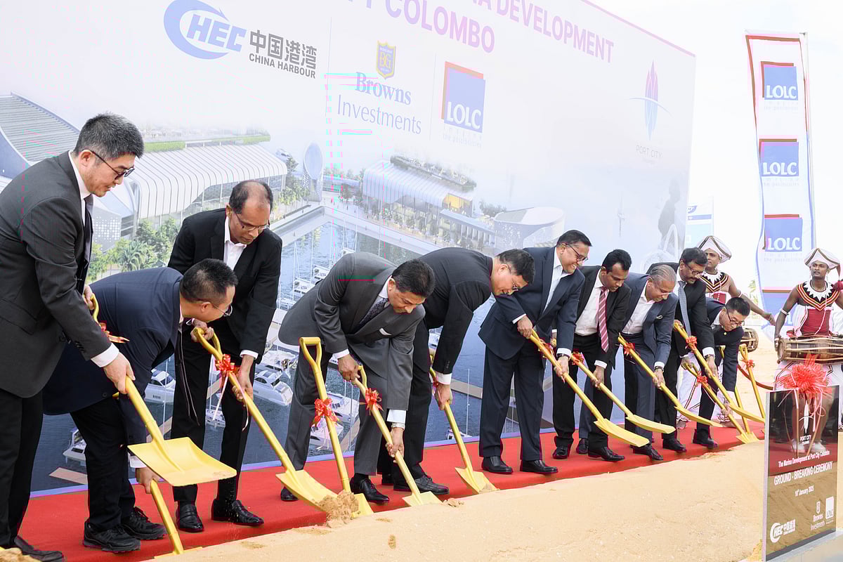 Groundbreaking of marina development at Port City Colombo