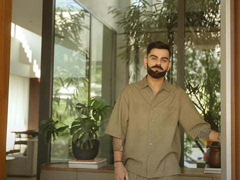 VIrat Kohli at his plush Alibaug bungalow.