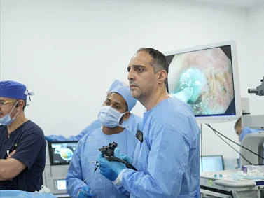 Doctors at the Medcare Royal Specialty Hospital in Al Qusais durimg the minimally invasive procedure 