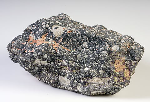 The NWA 12691 meteorite,  discovered in the Western Sahara desert in January 2017, will be on display at the Natural History Museum Abu Dhabi