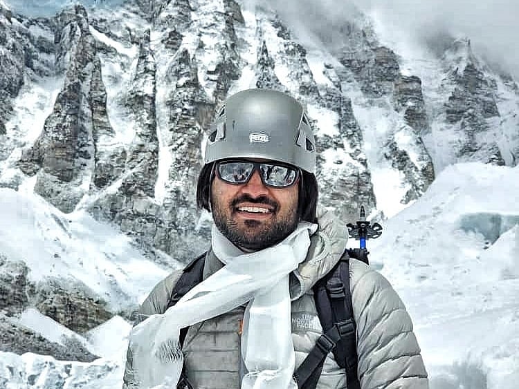 Asad Ali Memon during his expedition to climb the coldest mountain in the world