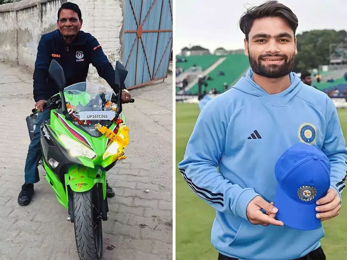 Rinku gifted his father, Khanchand Singh, a Kawasaki Ninja 400, valued at Rs500,000.