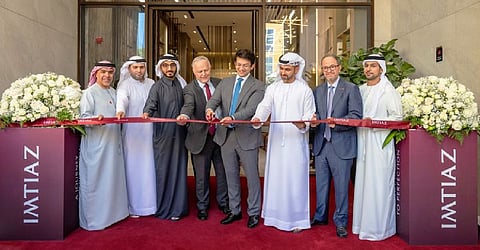 Masih Imtiaz, CEO of Imtiaz Developments, and other dignitaries from Dubai Land Department mark the ribbon cutting ceremony at Westwood Grande in JVC Dubai