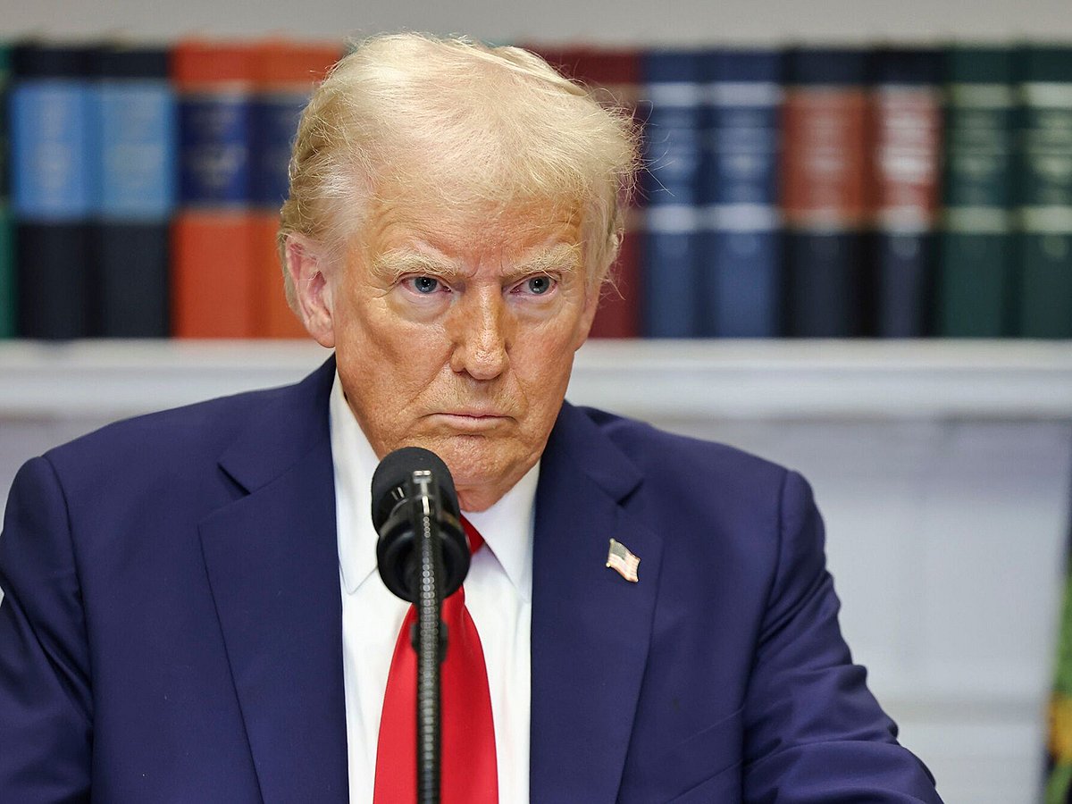 US President Donald Trump in the Roosevelt Room of the White House in Washington, DC, US, on Tuesday, Jan. 21, 2025.