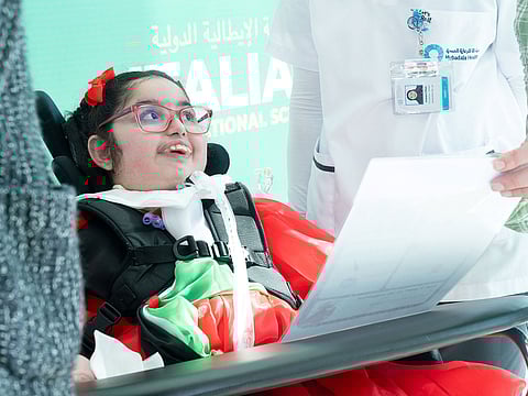 Amna was born with a genetic condition that affects breathing, movement, swallowing, and muscle strength