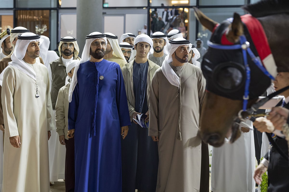 Sheikh Mohammed attended the prestigious 'Fashion Friday' event at Meydan Racecourse.