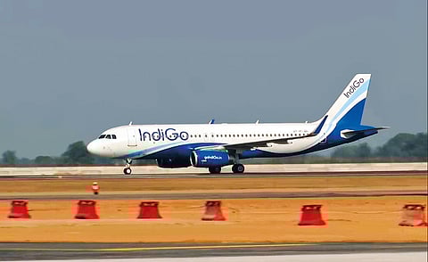 India’s recently operational Noida International Airport conducts the first flight validation test ahead of the airport’s commercial opening in April 2025, in Gautam Buddha Nagar
