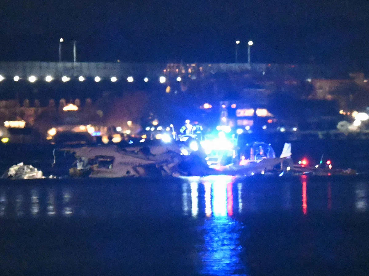 A regional jet from Kansas crashed into Washington's Potomac River after colliding mid-air with a military helicopter near Reagan National Airport.