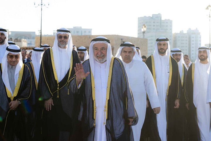 His Highness Dr Sheikh Sultan bin Mohammed Al Qasimi during inauguration of the Sharjah Public Libraries (SPL) centennial celebrations .