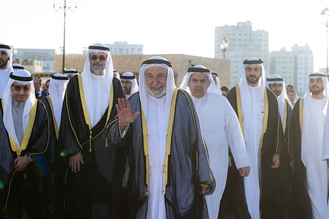His Highness Dr Sheikh Sultan bin Mohammed Al Qasimi during inauguration of the Sharjah Public Libraries (SPL) centennial celebrations .