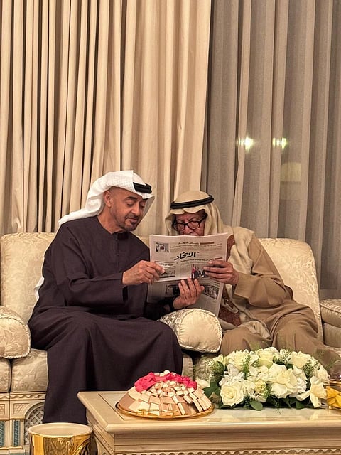 UAE President visits Ahmed Khalifa Al Suwaidi in Abu Dhabi