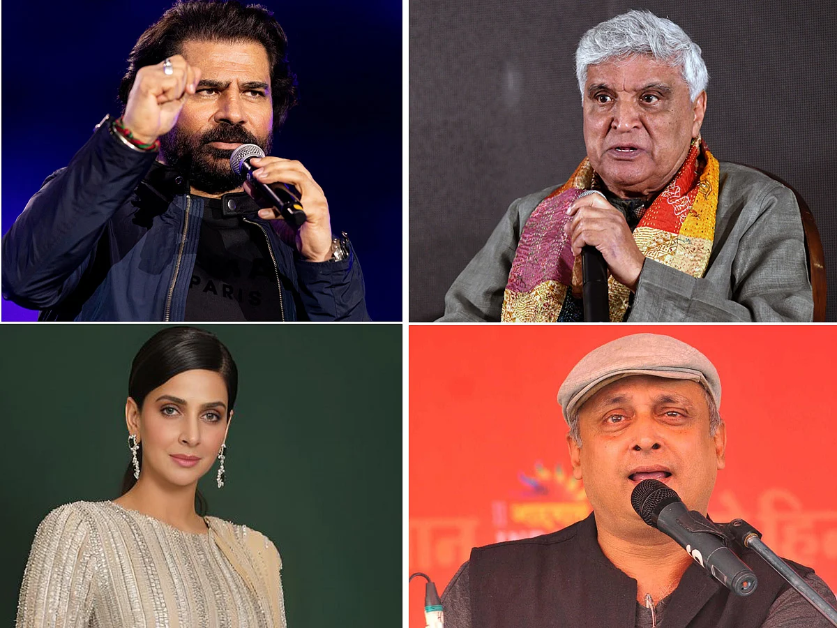 Clockwise from top left: , Shafqat Amanat Ali, Javed Akhtar, Piyush Mishra and 
Saba Qamar.
