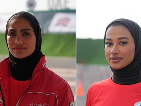 First Lieutenant Afra Hareb Al Nuaimi and First Sergeant Fatima Mohammed Bandari