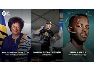 Kitchen feeding Gazans, Barbados PM, teen who invented soap for skin cancer set to receive $1m award in UAE