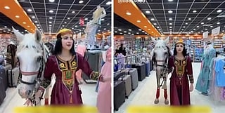 Watch: Saudi woman brings horse inside store again
