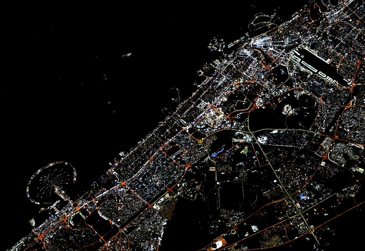 NASA astronaut Donald Roy Pettit has shared a image showing the night view of Dubai’s city lights. 
