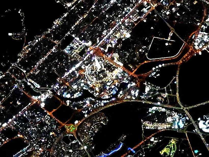 Photo of Burj Khalifa, the world’s tallest building, taken from the International Space Station (ISS) 