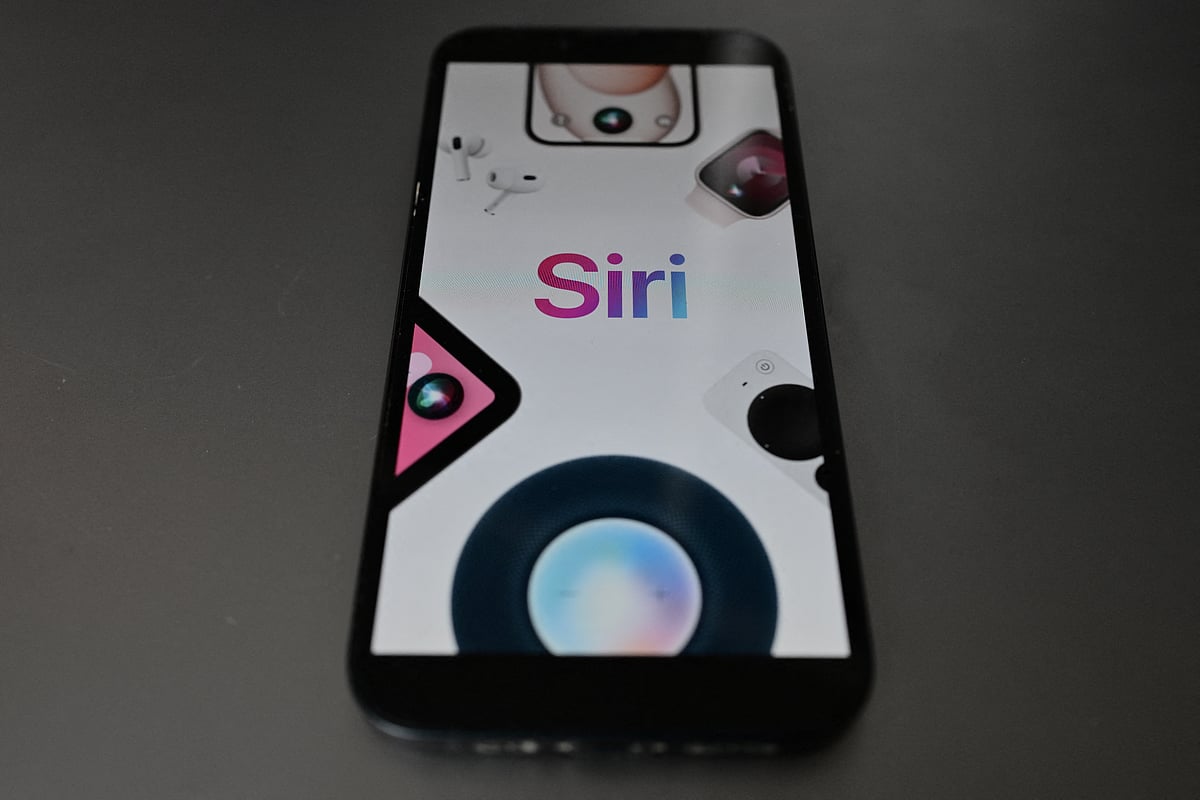This photograph shows wordmark of Siri, a digital assistant developed by Apple Inc., displayed on a smartphone in Bordeaux, south-western France on February 14, 2025.