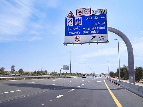 RTA has implemented a series of traffic enhancements on Dubai-Al Ain Road near the Al Faqa area