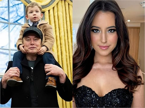 Tesla CEO Elon Musk and Ashley St Clair (right).

